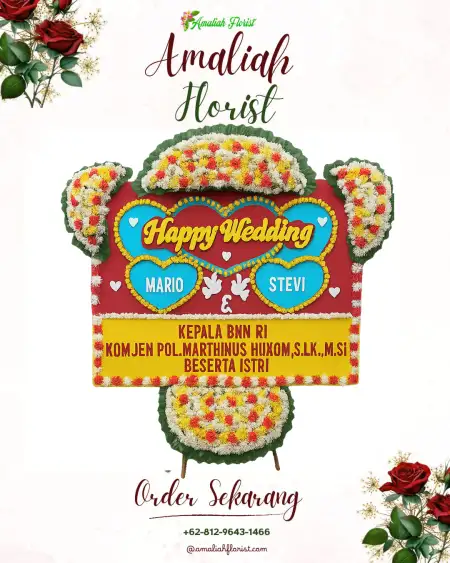 Papan Bunga Pernikahan Getasrejo